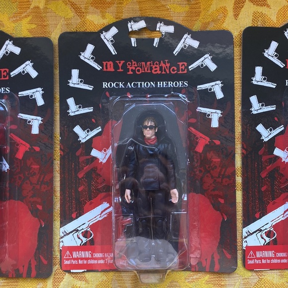 RARE MY CHEMICAL ROMANCE ROCK ACTION HEROES FIGURES SEG TOYS 2005 FULL SET - Picture 7 of 14